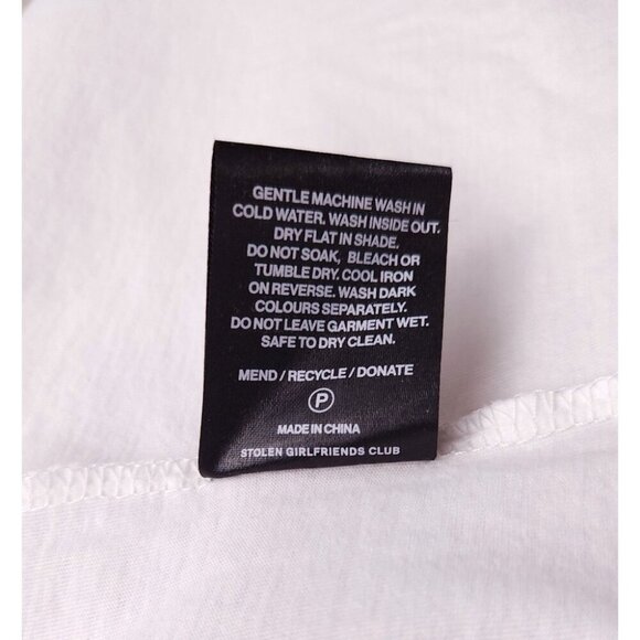 Stolen Girlfriends Club "Live" Classic Tank Top S Mens White Sleeveless Tee $75 - Picture 9 of 9